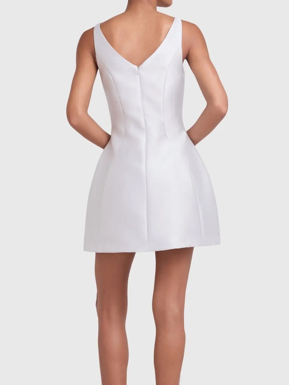 Amanda Uprichard Silver Satin Mini Dress - Picture 8 of 10